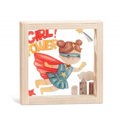 Ξύλινο Καδράκι με Plexi