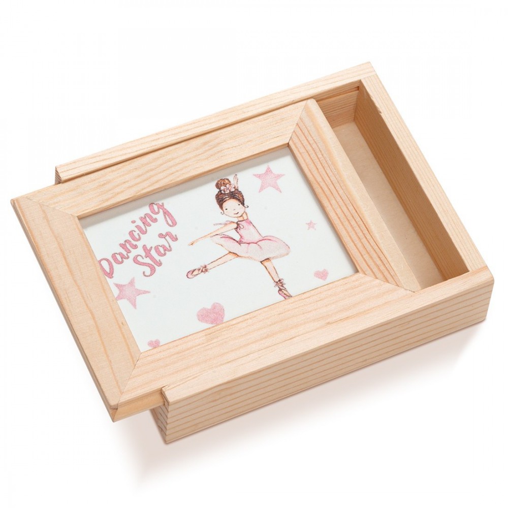 Ξύλινη Κασετίνα με κορνίζα Plexi 