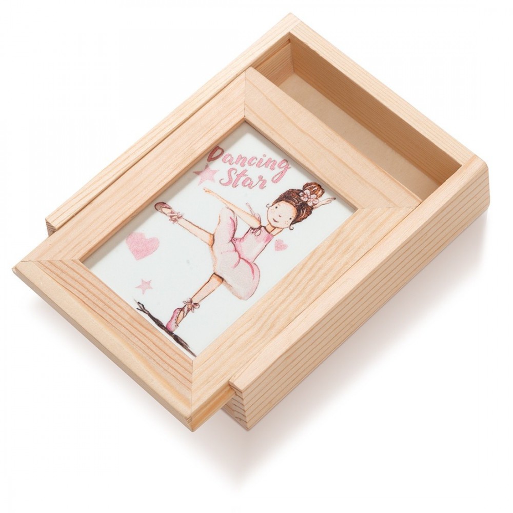 Ξύλινη Κασετίνα με κορνίζα Plexi 