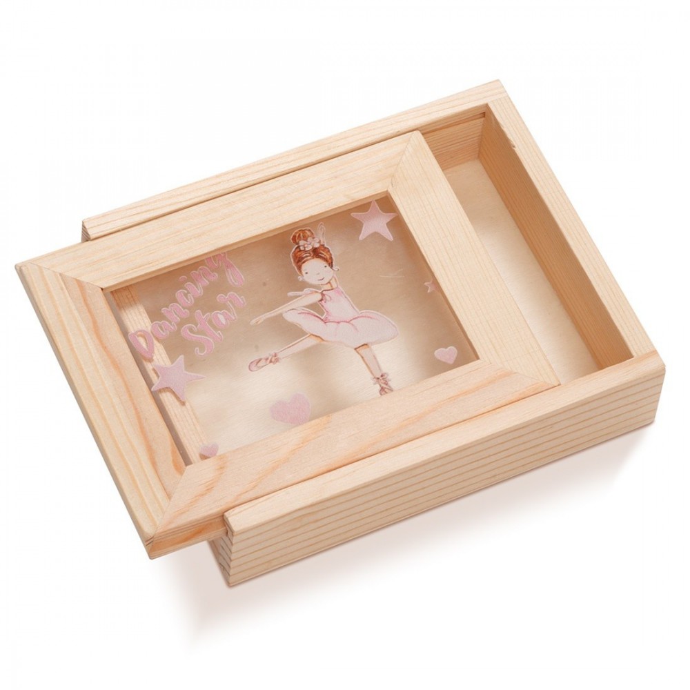 Ξύλινη Κασετίνα με κορνίζα Plexi 