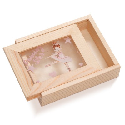 Ξύλινη Κασετίνα με κορνίζα Plexi