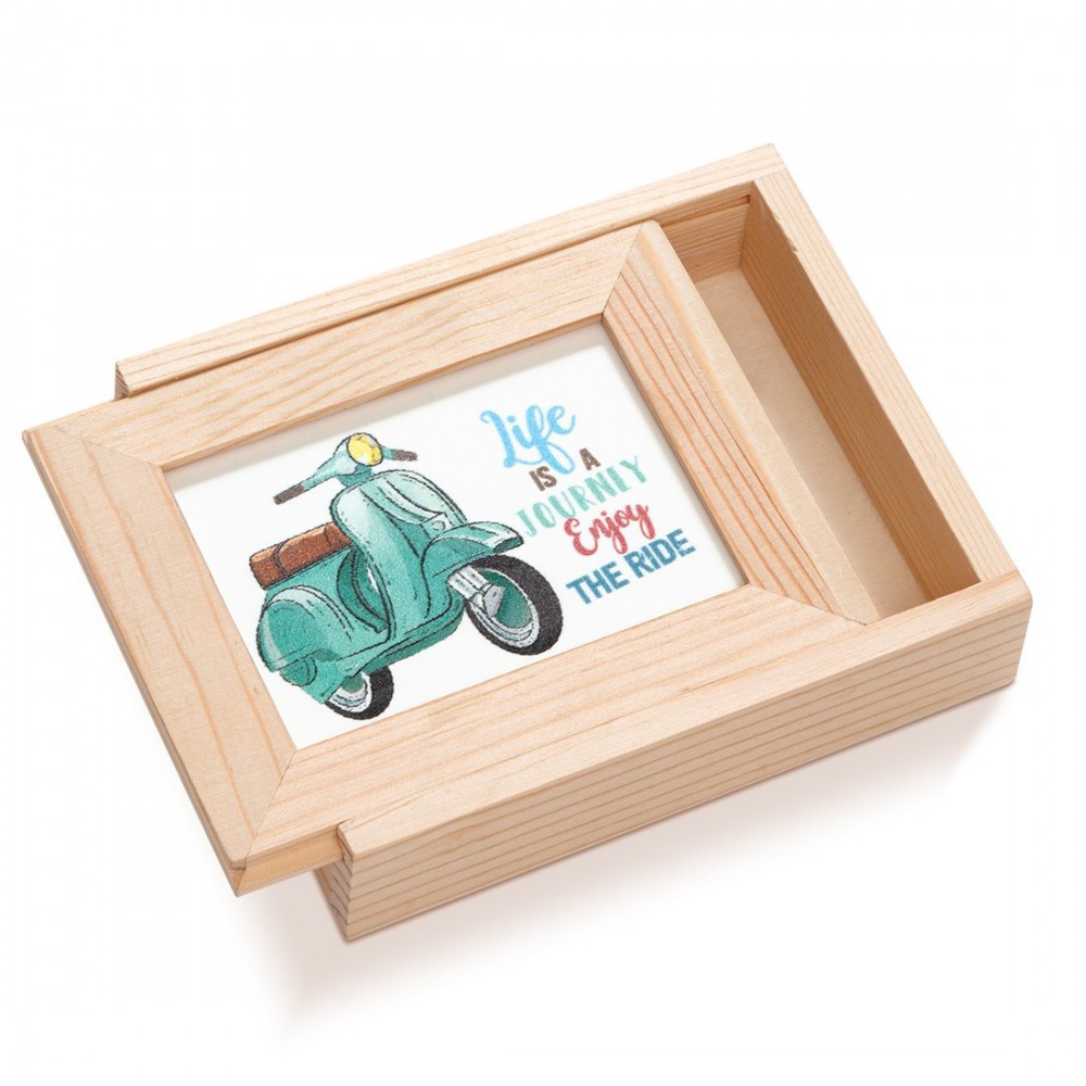 Ξύλινη Κασετίνα με κορνίζα Plexi 