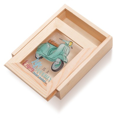 Ξύλινη Κασετίνα με κορνίζα Plexi