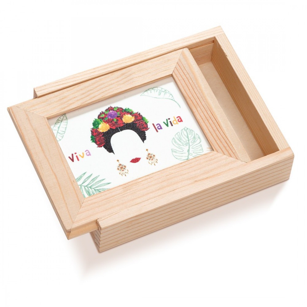 Ξύλινη Κασετίνα με κορνίζα Plexi 