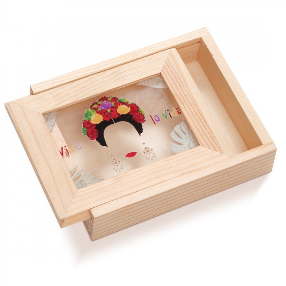 Ξύλινη Κασετίνα με κορνίζα Plexi 