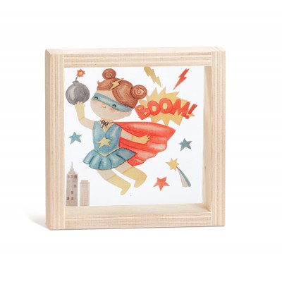 Ξύλινο Καδράκι με Plexi