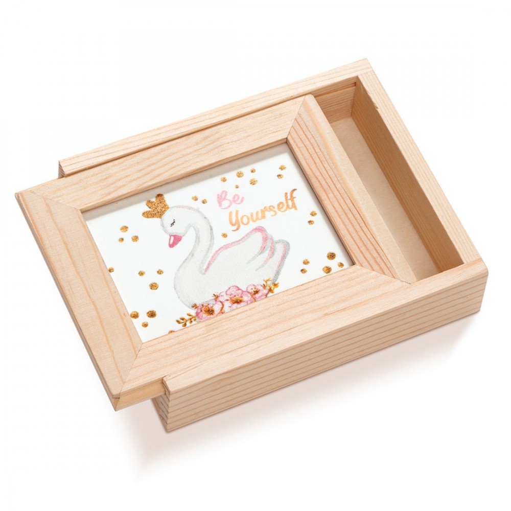 Ξύλινη Κασετίνα με κορνίζα Plexi 