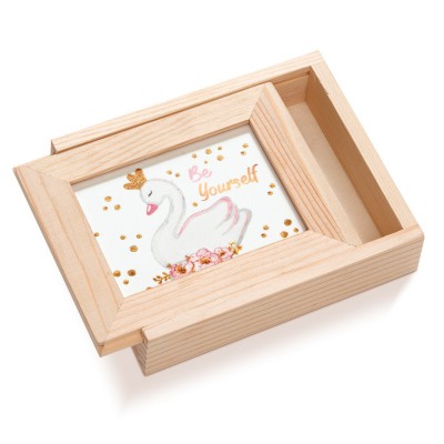 Ξύλινη Κασετίνα με κορνίζα Plexi