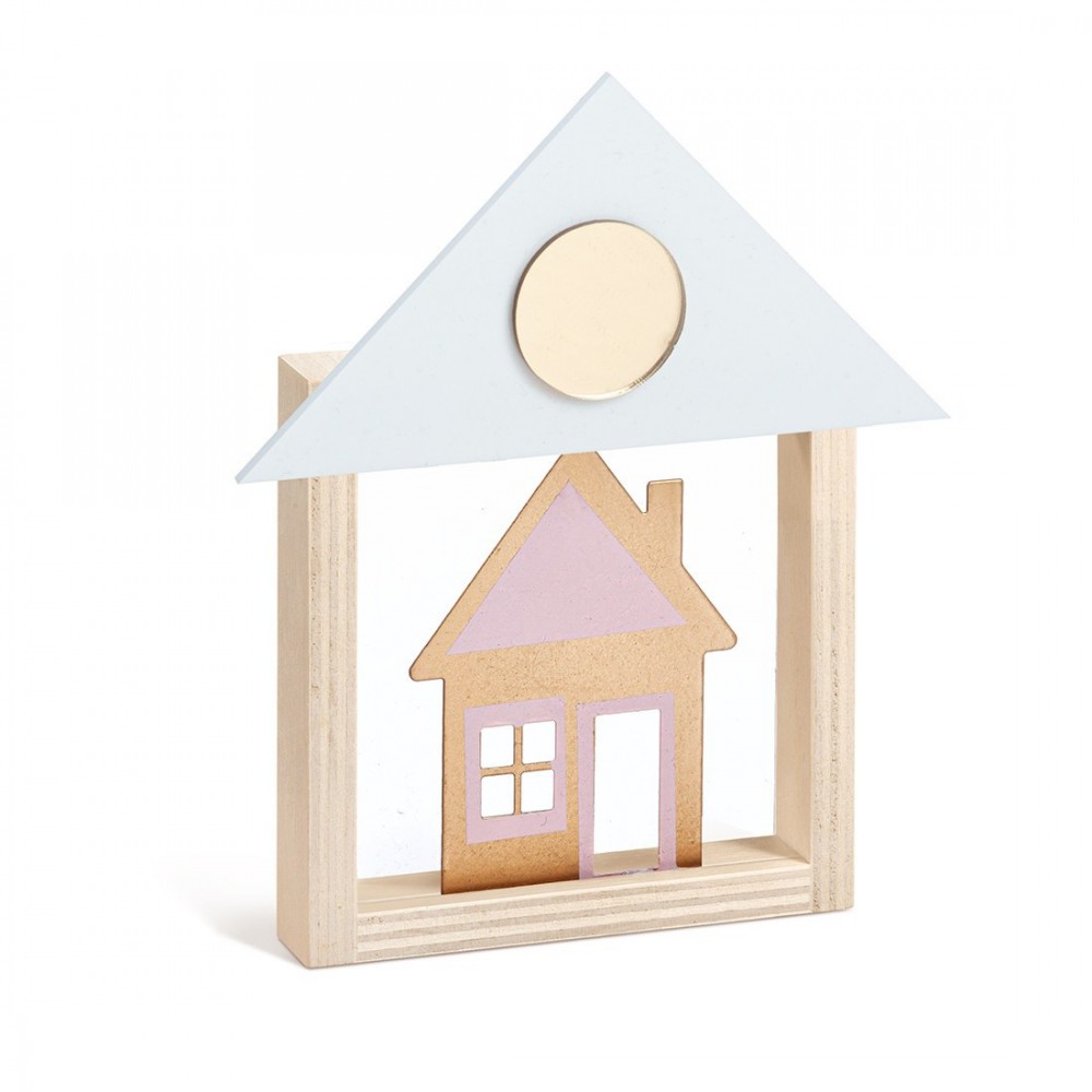 Ξύλινο Καδράκι με Plexiglass 