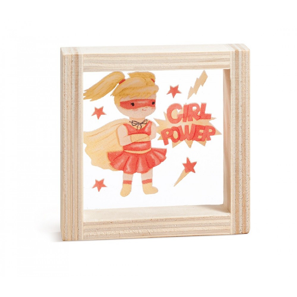 Ξύλινο Καδράκι με Plexi 