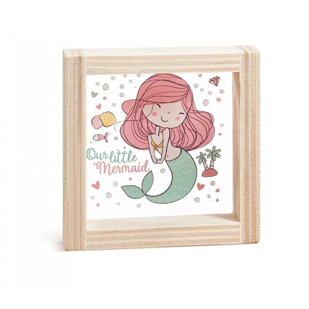 Ξύλινο Καδράκι με Plexi 