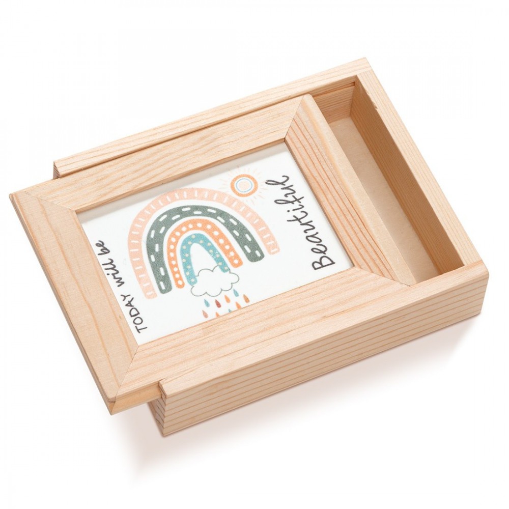 Ξύλινη Κασετίνα με κορνίζα Plexi 