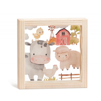 Ξύλινο Καδράκι με Plexi