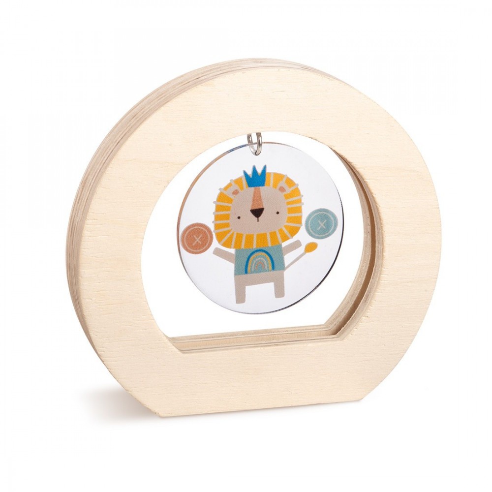 Ξύλινο Οβάλ Καδράκι με Plexi 