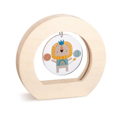 Ξύλινο Οβάλ Καδράκι με Plexi