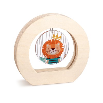 Ξύλινο Οβάλ Καδράκι με Plexi