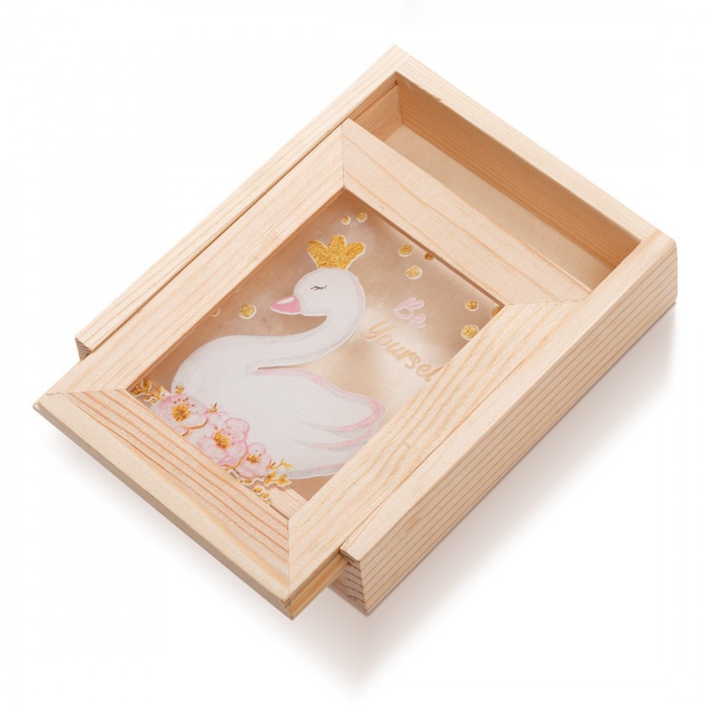 Ξύλινη Κασετίνα με κορνίζα Plexi 