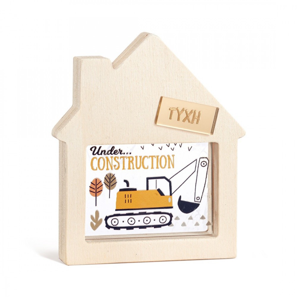 Ξύλινο Διακοσμητικό Σπιτάκι με Plexi 