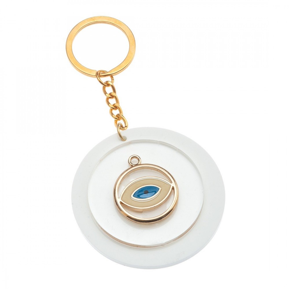 Μπρελόκ Plexiglass με μεταλλικό στοιχείο 