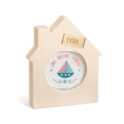 Ξύλινο Διακοσμητικό Σπιτάκι με Plexi