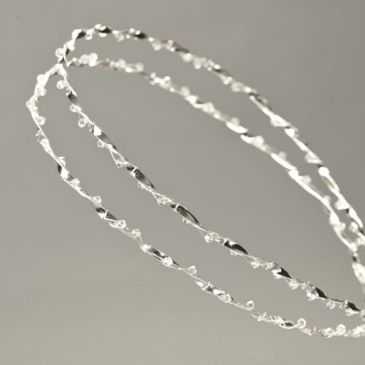 Στέφανα Γάμου Γυαλιστερά Επάργυρα Ανθή