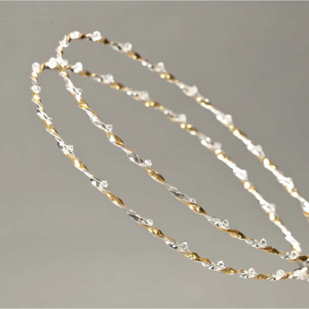 Στέφανα Γάμου Δίχρωμα Ασημένια  Αλίκη