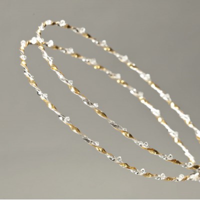 Στέφανα Γάμου Δίχρωμα Επάργυρα Αλίκη