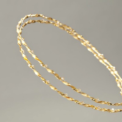 Στέφανα Γάμου Ασημένια Επιχρυσωμένα Αγνή