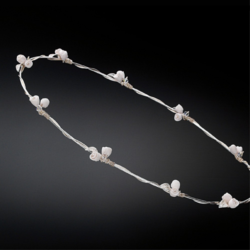 Στέφανα Γάμου Ασημένια Χειροποίητα από Πορσελάνη - Ασήμι