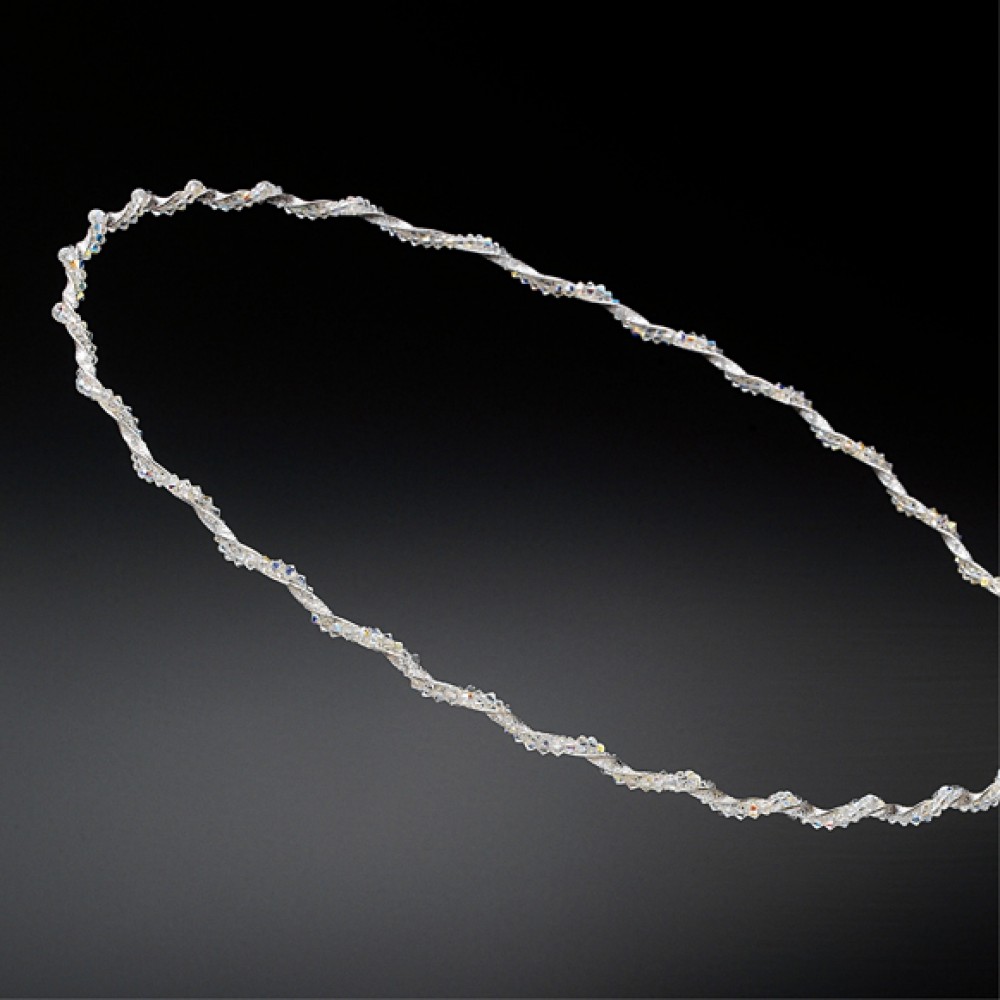 Στέφανα Γάμου Ασημένια με Swarovski Σεμέλη