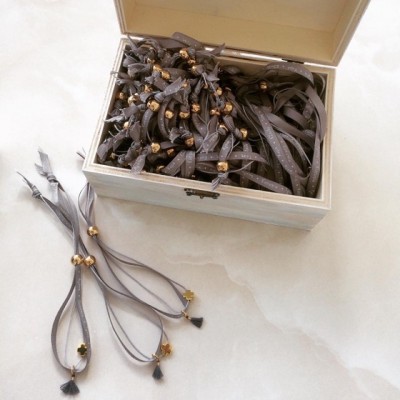 Μαρτυρικό Βραχιόλι Με Κορδέλα Γκρι 