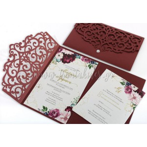 Προσκλητήριο Γάμου 7718 3Π11 (Laser Cut)