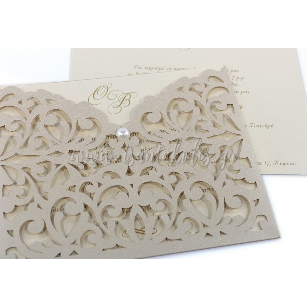 Προσκλητήριο Γάμου 7723 No110Κ (Laser Cut)